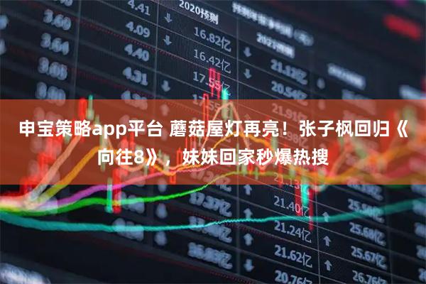 申宝策略app平台 蘑菇屋灯再亮！张子枫回归《向往8》，妹妹回家秒爆热搜